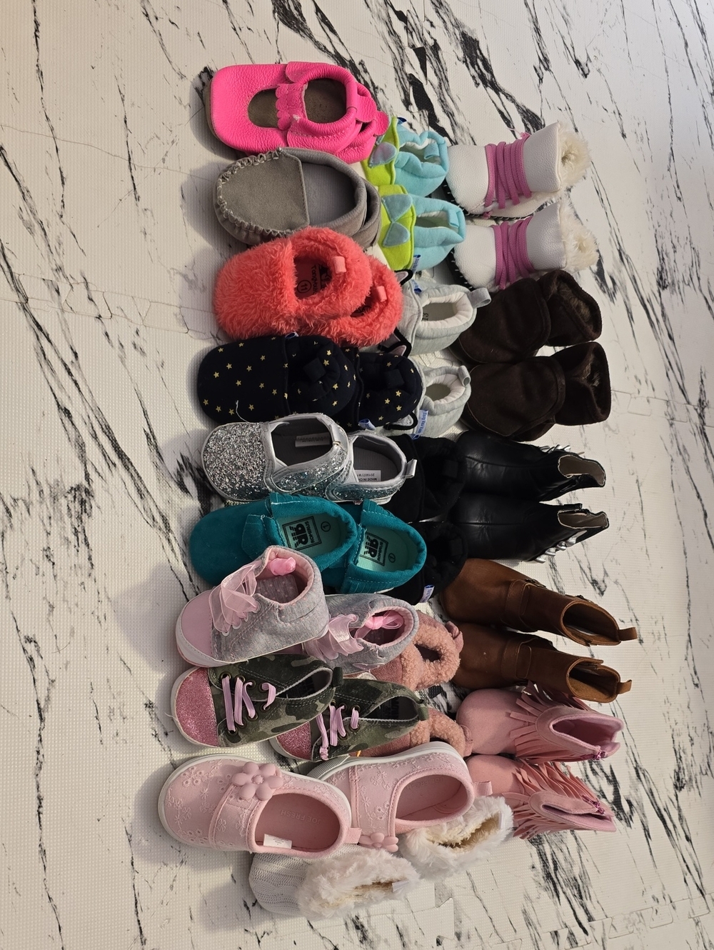 Mixed Baby Shoes Bundle - Pink, Teal, Black, Brown, White